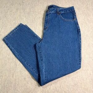 Bill Blass Jeans Denim Jeans Wm 16 Blue Cotton Easy Fit Straight Leg Classic NWT